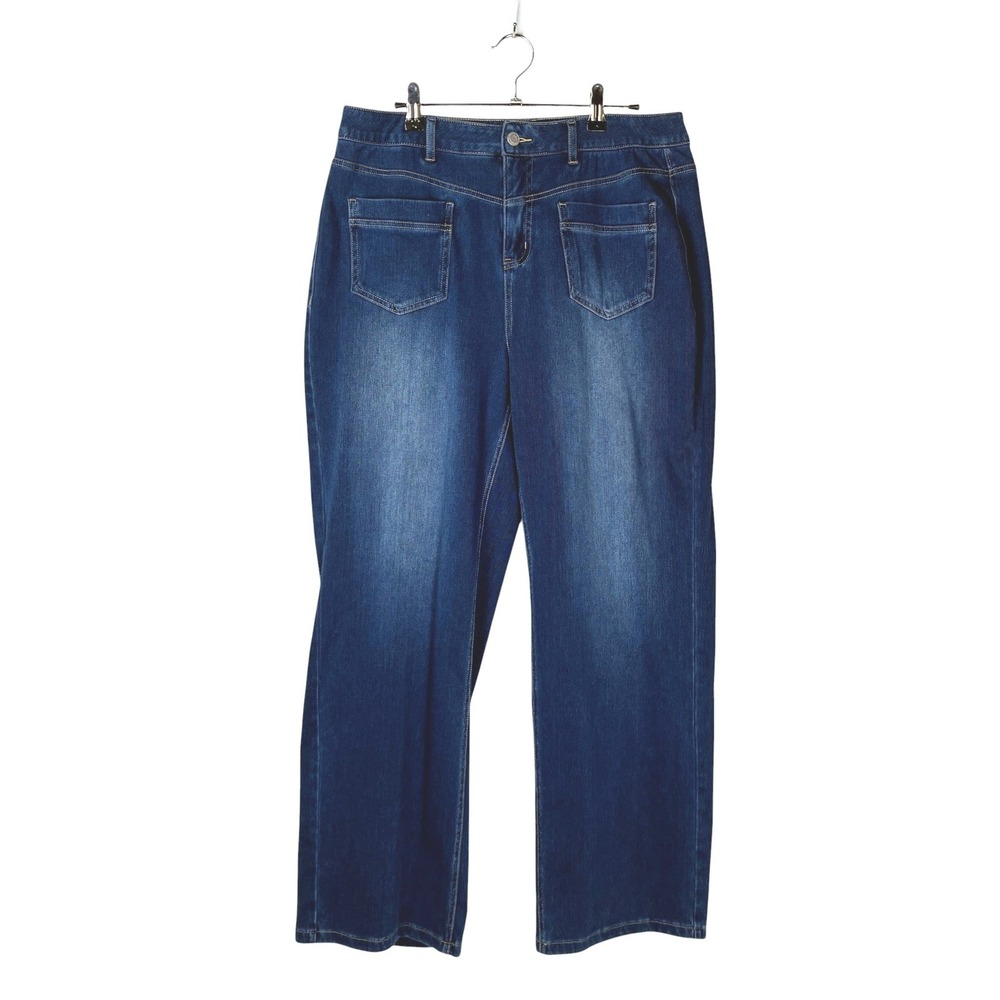 NEW Halara Flex Mid Rise Straight Leg Casual Jeans‎ with Pockets Size L - Picture 2 of 12